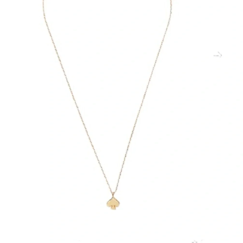 NWT Kate Spade Gold Toned Spade Charm Necklace
